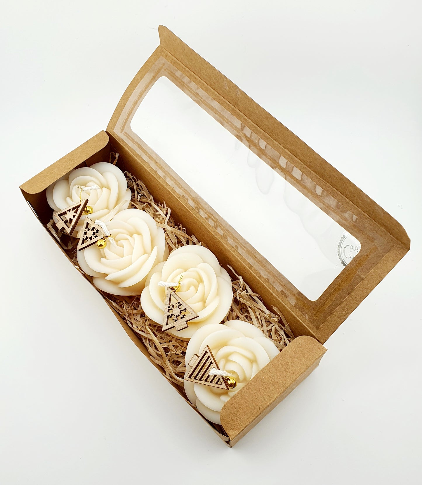 Rosenkerzen ohne Duft – Handgemacht & liebevoll verpackt