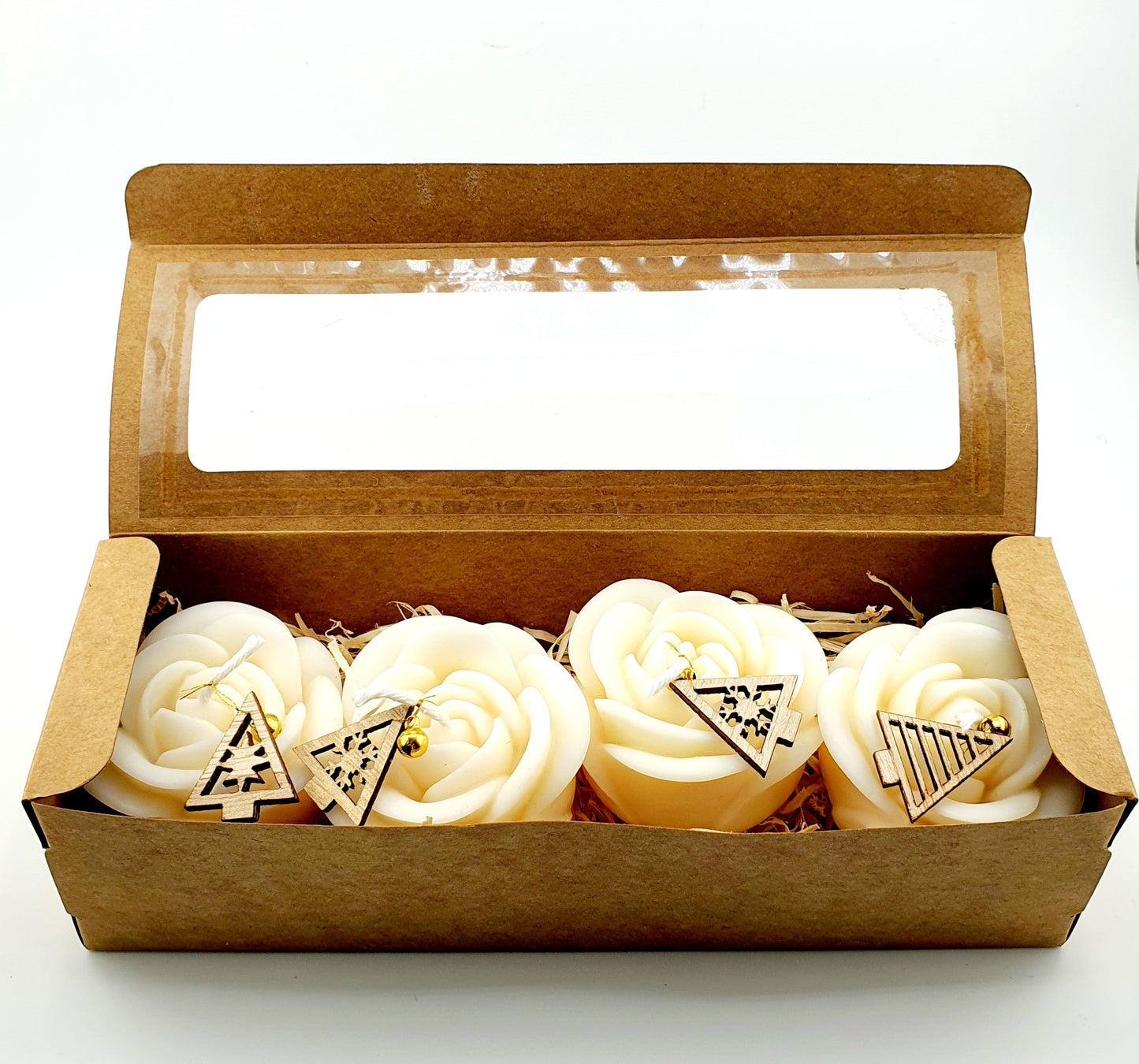 Rosenkerzen ohne Duft – Handgemacht & liebevoll verpackt